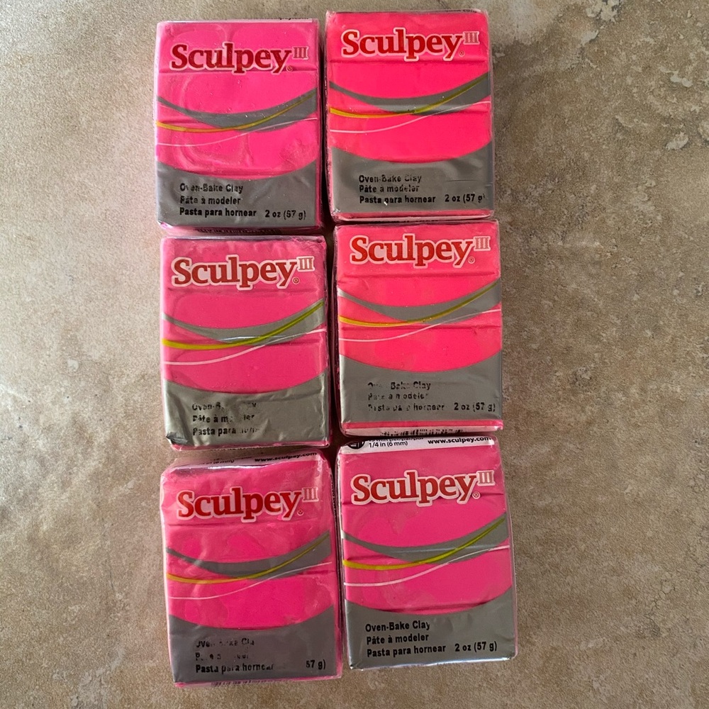 Sculpey Clay hot pink